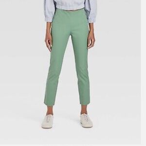 Women's Ankle Skinny Side Zipper Stretch Pants a new day Green 16